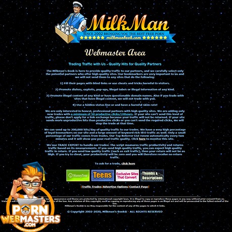 Milkmansbook - MilkManBook - Milkmanbook.com - Adult Traffic Exchange Site